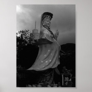 Affiche Statue de Vintage Hong Kong