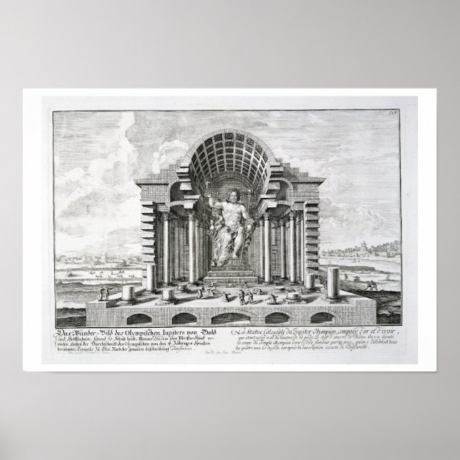 Affiche Statue de Zeus Olympien par Phidias, assiette 5 fr (Devant)