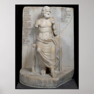 Affiche Statue d'Euripide