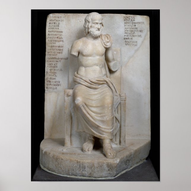 Affiche Statue d'Euripides (Devant)