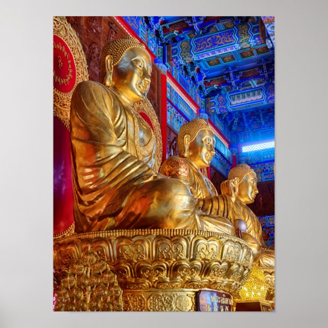 Affiche Statue d'image de Bouddha thaïlandais chinois (Devant)