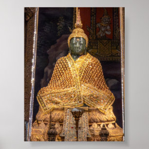 Affiche statue du Bouddha Émeraude
