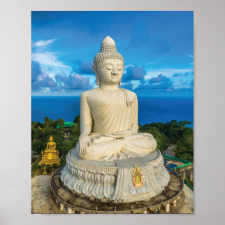 Affiche Statue du Grand Bouddha en mer