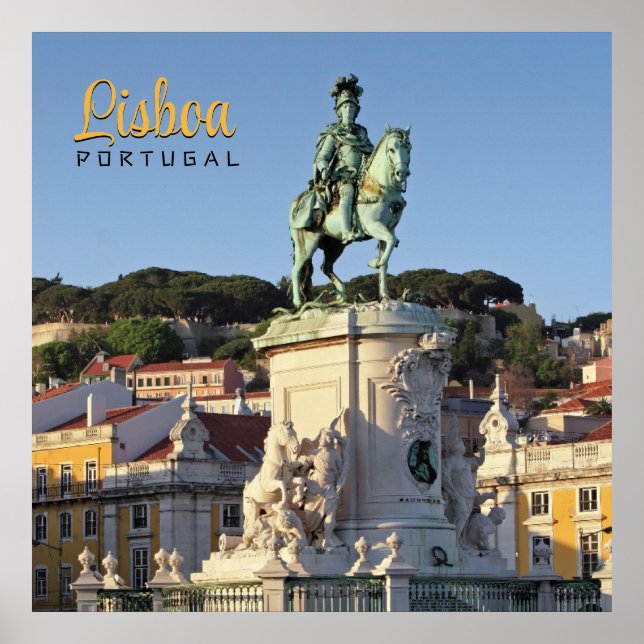 Affiche Statue équestre du roi José I, Lisbonne (Devant)