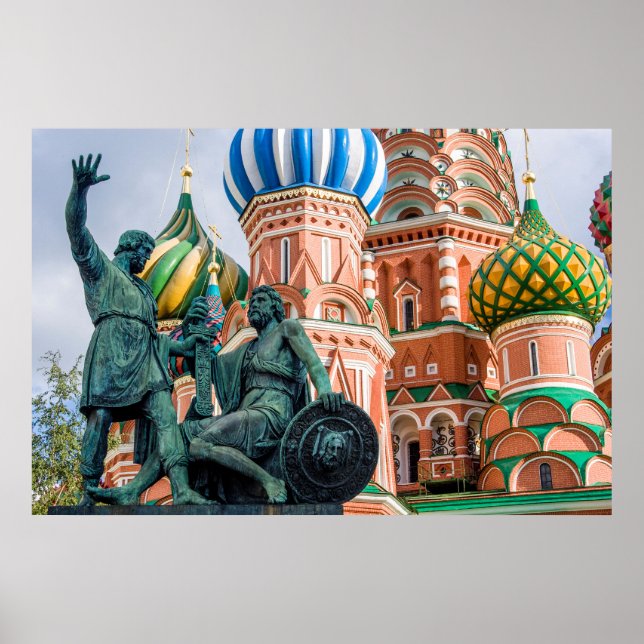 Affiche Statue et basilique St-Basile (Devant)