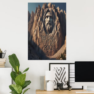 Affiche Statue majestueuse de Jésus : Le Seigneur est mon 