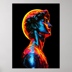 Affiche Statue néon de David