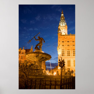 Affiche Statue Neptune Dans La Fontaine