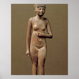 Affiche Statue of a young servant girl (wood)