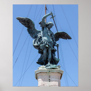 Affiche Statue Saint-Michel - Château Saint-Ange, Rome