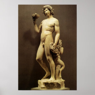Affiche Statue vintage de la Renaissance Bacchus par Miche