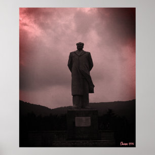 Affiche Statue vintage de Mao Tse Tung de Changsha
