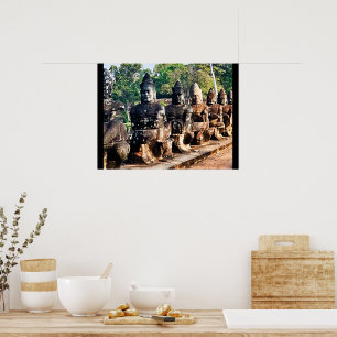 Affiche Statues de dieux d'Angkor Thom