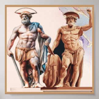 Affiche Statues grecques et romaines dans le design modern