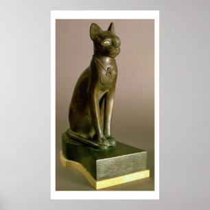 Affiche Statuette d'un chat représentant la déesse Baste