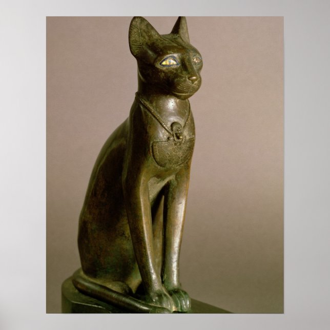 Affiche Statuette d'un chat représentant la déesse Bastet (Devant)