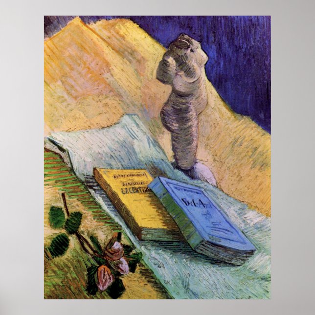 Affiche Statuette en plâtre Rose et Romans Vincent van Gog (Devant)