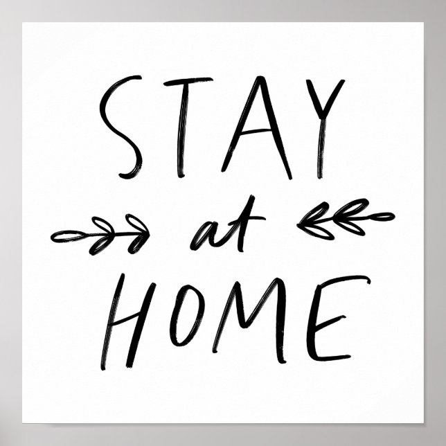 Affiche Stay home | Main Drawn (Devant)