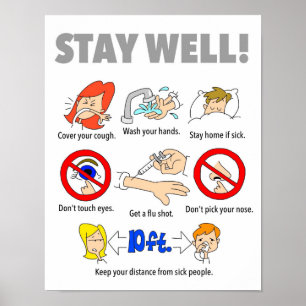 Affiche STAY WELL 11"x14"