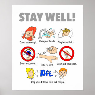 Affiche STAY WELL 20"x16"