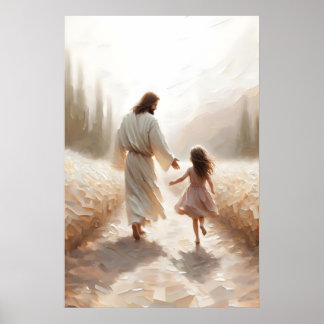 Affiche Stay With me Jesus and Children Jesus and Girl