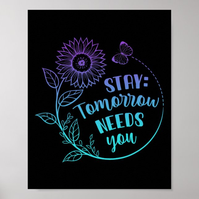 Affiche Stay Your Stories Is Not over Suicide Prevention A (Devant)