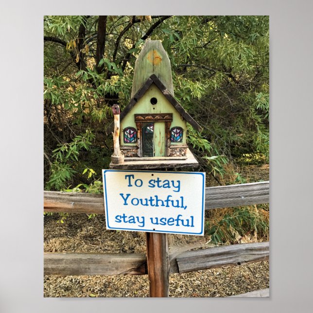 Affiche Stay Youthful, Stay Useful, Funny Sign (Devant)