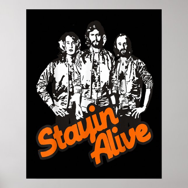 Affiche Stayin Alive Bee Gees Band (Devant)