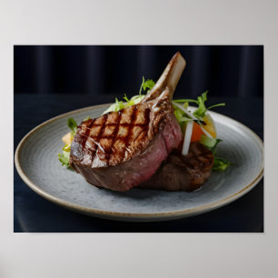 Affiche Steak de boeuf grillé succulent