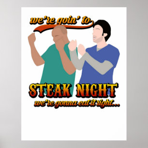 Affiche Steak Night Scrubs Tv Series Jd Turk Tv Shows Grap