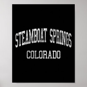 Affiche Steamboat Springs Colorado Co Vintage Athletic Spo