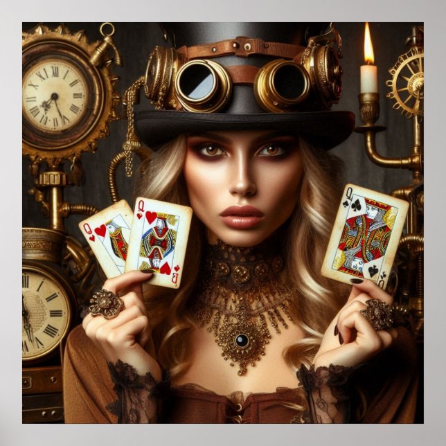 Affiche Steampunk Belle Reine Des Coeurs (Devant)