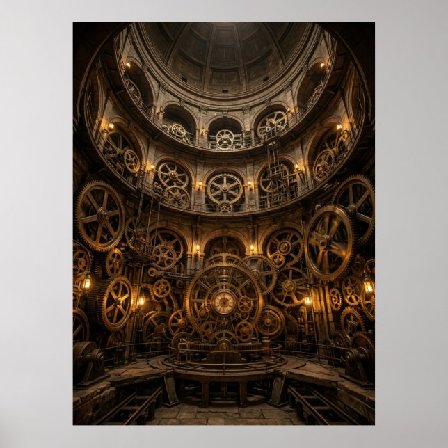 Affiche Steampunk Clockwork Machine Hall (Devant)