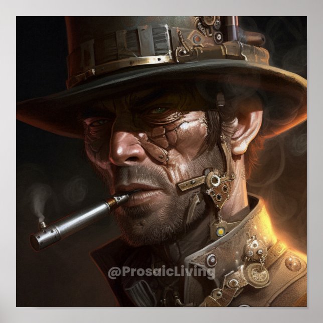Affiche Steampunk Cowboy (Devant)
