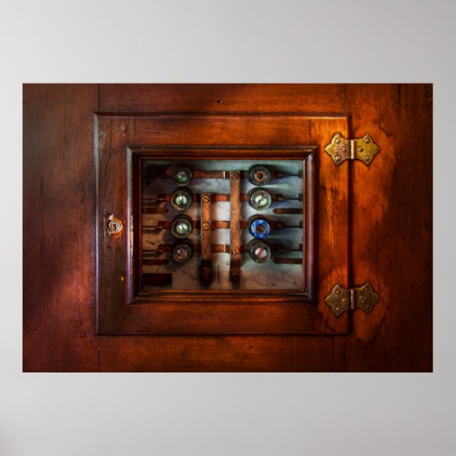Affiche Steampunk - Electrical - The fuse panel (Devant)
