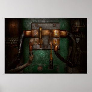 Affiche Steampunk - Électrique - Actionnez l'interrupteur