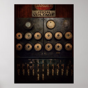 Affiche Steampunk - Électrique - Centre de puissance