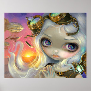 Affiche Steampunk Fairy Windswept ART IMPRIMER