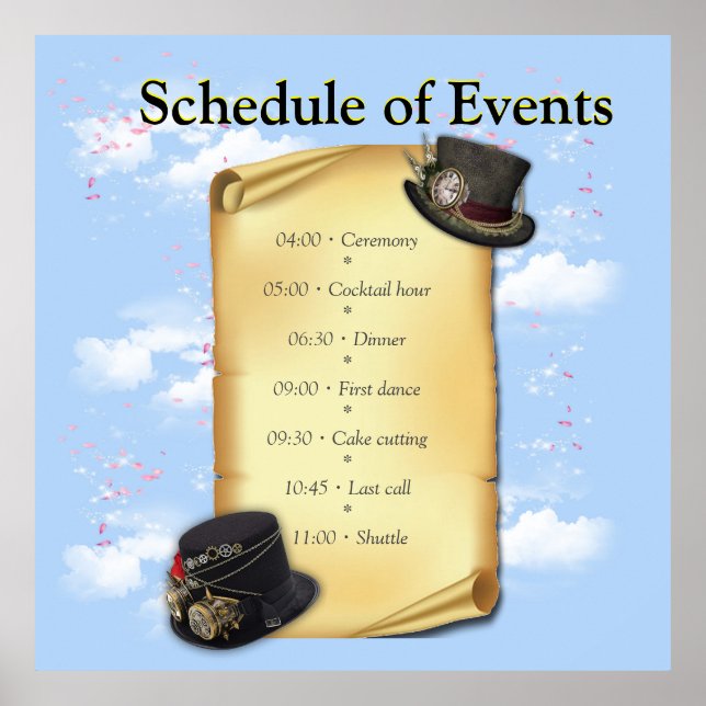 Affiche Steampunk Graphic conceptions sur l'illusion du te (Devant)