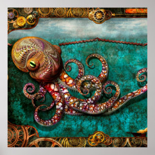 Affiche Steampunk - Le conte du Kraken