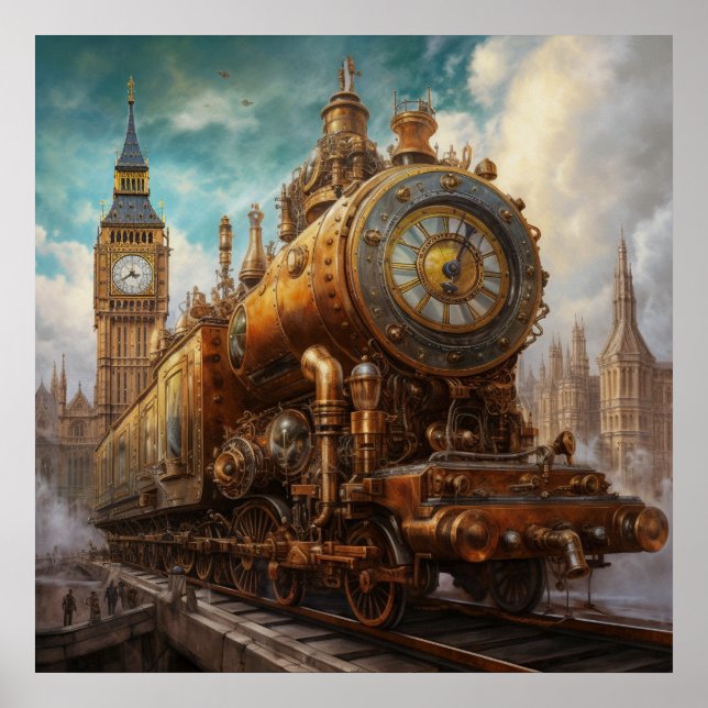 Affiche Steampunk Londres (Devant)