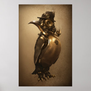 Affiche Steampunk Penguin   Print