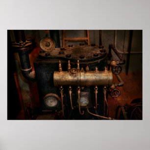 Affiche Steampunk - Plomberie - La matrice de soupapes