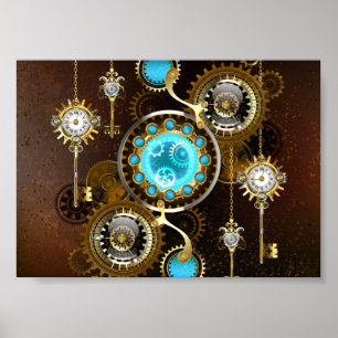 Affiche Steampunk Rusty Background