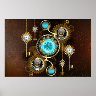 Affiche Steampunk Rusty Background