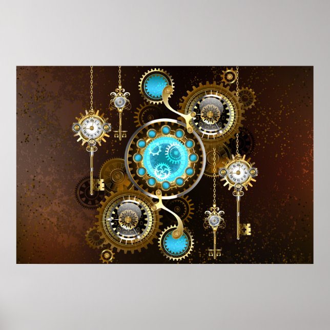 Affiche Steampunk Rusty Background (Devant)
