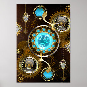 Affiche Steampunk Rusty Background