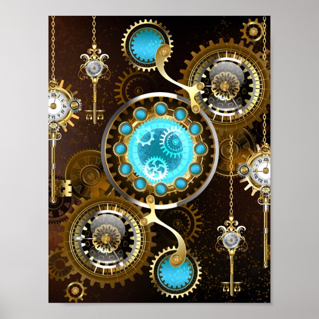 Affiche Steampunk Rusty Background (Devant)