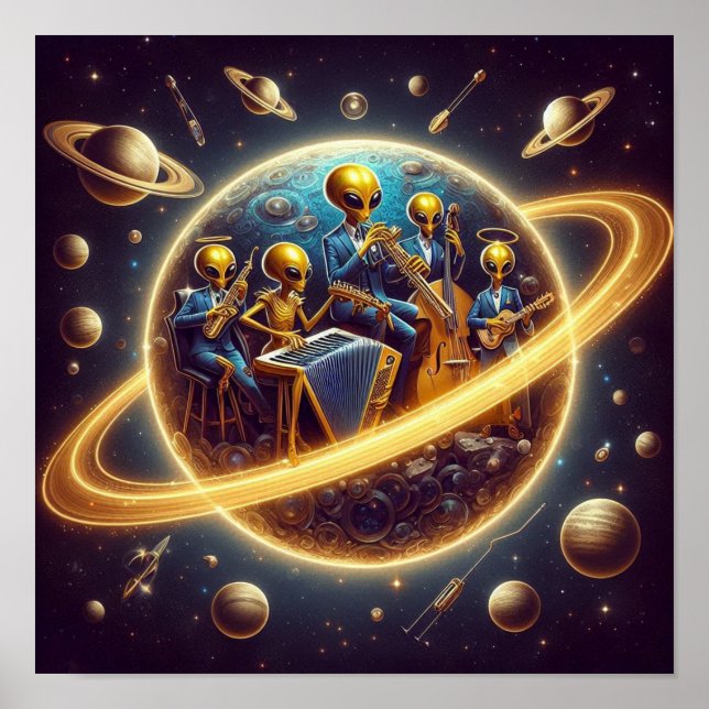 Affiche Steampunk Space Aliens Band Of Five (Devant)