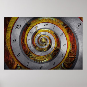 Affiche Steampunk - Spirale - Temps infini